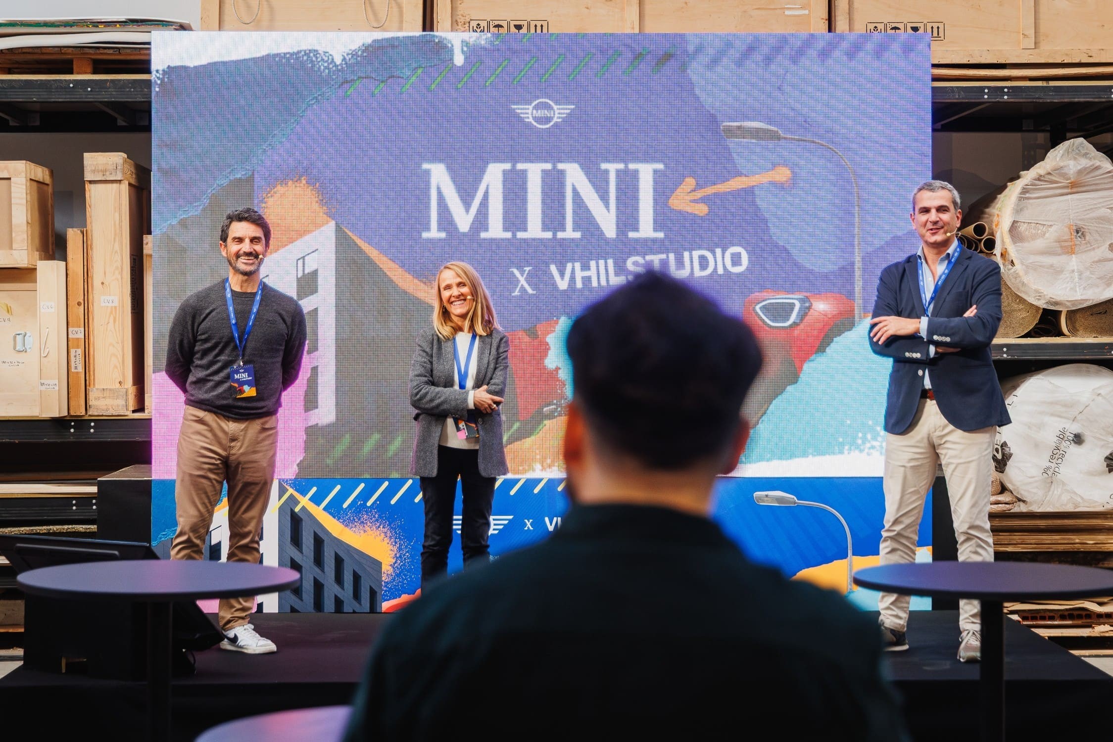 Apresentação ao vivo do MINI Aceman artístico de Vhils no VHILSTUDIO, Barreiro.